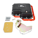 RTS Transmission Pan, Deep, Aluminum, For Ford C6, Finned, Black Powdercoat - RTS20500