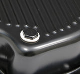 RTS Transmission Oil Pan, Extra Capacity, Steel Ribbed, Black Powdercoated GM Chev Holden, TH400, Each - RTS70200