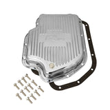 RTS Transmission Pan, Stock Depth , Steel Ribbed, Chrome, GM Chev Holden TH400, Each - RTS70220CH