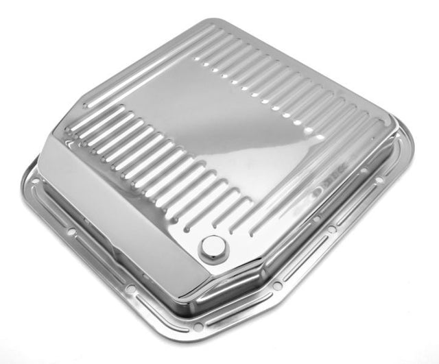 RTS Transmission Pan, Deep, Steel Ribbed, Chrome, For Ford AOD - RTS70600CH RTS70600CH
