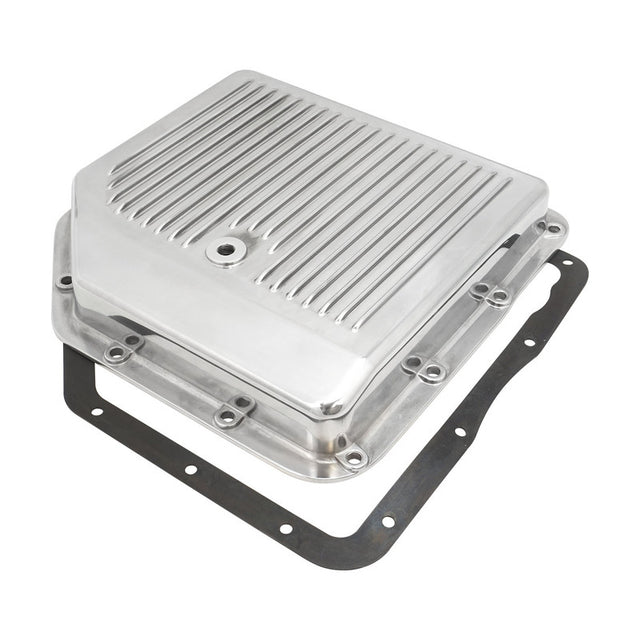 RTS Transmission Pan, Stock Depth, Cast Aluminium, Polished, Finned, Chev For Holden TH350, Each - RTS80200P RTS80200P