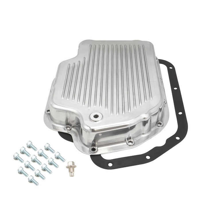 RTS Transmission Pan, Extra Depth, Aluminium, Polished, Finned, Chev For Holden TH400, Each - RTS80220P