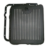 RTS Transmission Pan, Stock Depth, 700R4, 4L60,4L65E, Cast Aluminium Black, Machined Finned, Chev, Holden Commodore, Each - RTS80800BK
