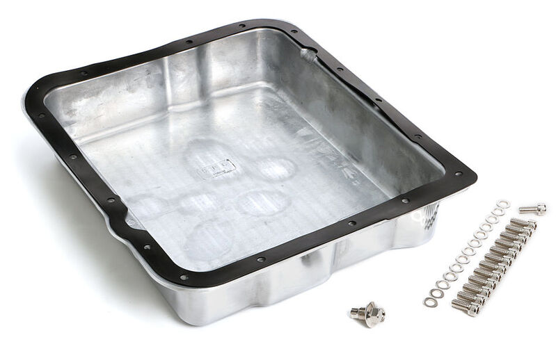 RTS Transmission Pan, Stock Depth, Aluminium, Polished, Finned, Chev, Holden Commodore, 700R4, 4L60,4L65E , Each - RTS80800P