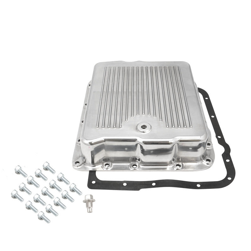 RTS Transmission Pan, Extra Capacity, Aluminium, Polished, Finned, Chev, Holden Commodore, 700R4, 4L60 , Each - RTS80820P