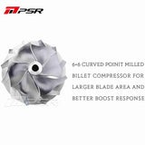 Pulsar PSR 485DG Dual Ball Bearing Turbo Curved Point Milled Billet Compressor Wheel