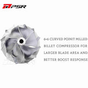 Pulsar PSR 485DG Dual Ball Bearing Turbo Curved Point Milled Billet Compressor Wheel