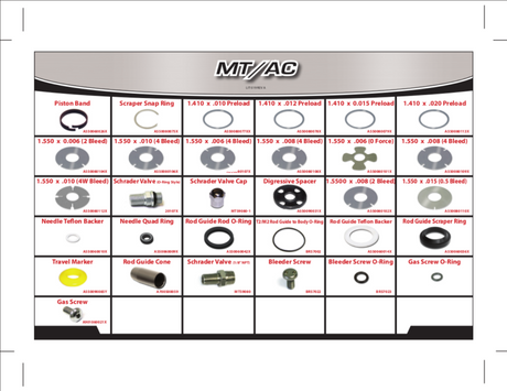 AFCO Shock Repair Kit - Non-Adjustable Monotube Accessory Kit - MT/AC MT/AC