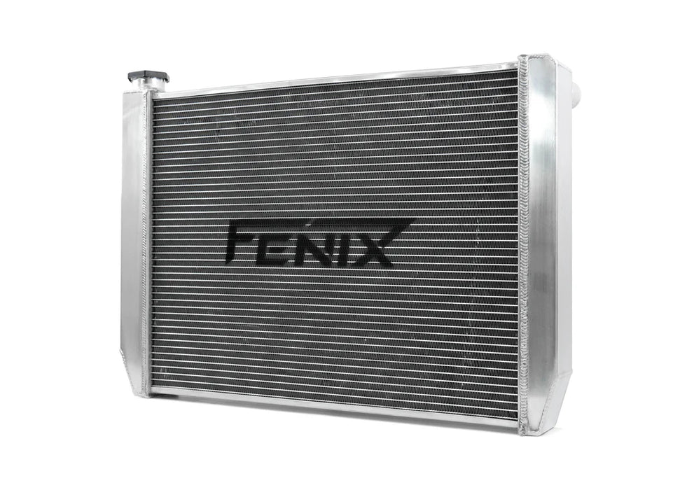 Fenix Universal Stock Car Radiator - Top Outlet Pipe Left / Bottom Outlet Pipe Right.