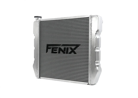 Fenix Universal Stock Car Radiator - Top Outlet Pipe Left / Bottom Outlet Pipe Right.