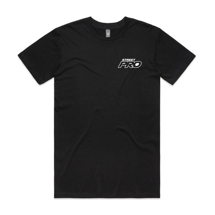 Street Pro Wheels T-Shirt, Black, Cotton, Large - STP-TSHIRT-L