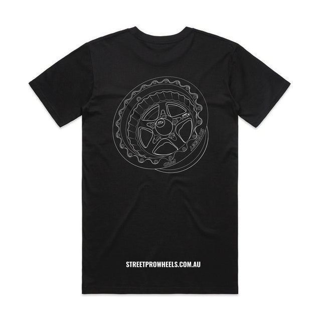 Street Pro Wheels T-Shirt, Black, Cotton, Medium - STP-TSHIRT-M STP-TSHIRT-M