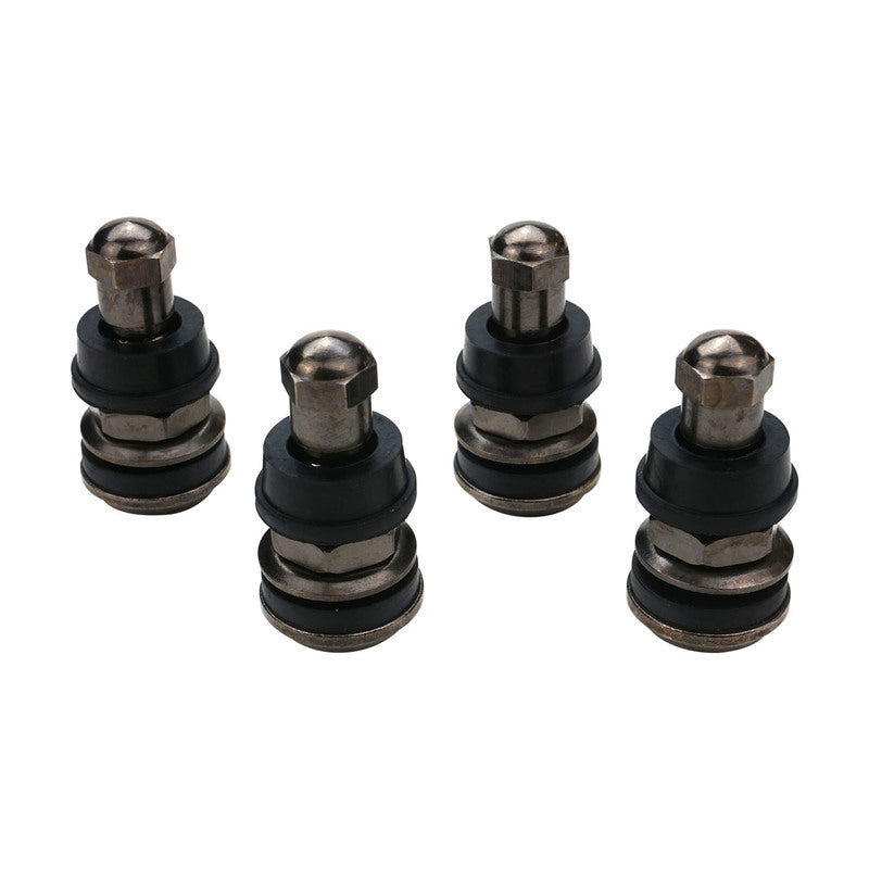 Street Pro Wheels Tyre Valves, Short-Style, Suit Large Valve Hole (15mm), Weld Drag Rears, Black, Bolt-On, Set of 4 - STP-VS2900-BK STP-VS2900-BK