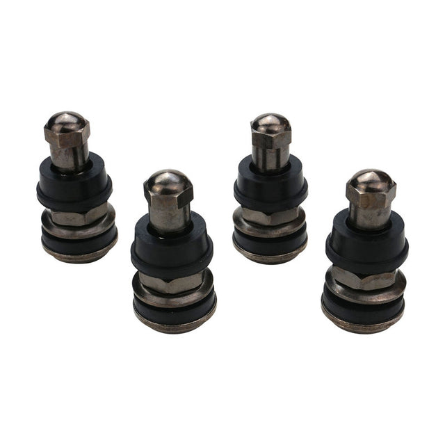 Street Pro Wheels Tyre Valves, Short-Style, Suit Large Valve Hole (15mm), Weld Drag Rears, Black, Bolt-On, Set of 4 - STP-VS2900-BK STP-VS2900-BK