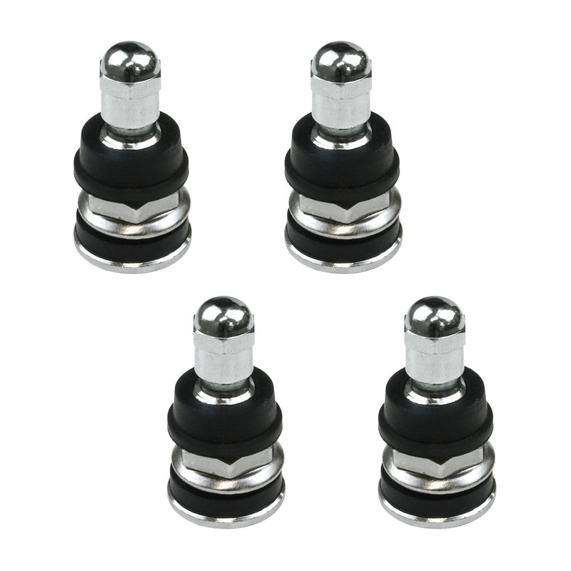 Street Pro Wheels Tyre Valves, Short-Style, Suit Large Valve Hole (15mm), Weld Drag Rears, Chrome, Bolt-On, Set of 4 - STP-VS2900 STP-VS2900