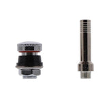 Street Pro Tyre Valve, Flush Mount No-Show, Suit Large Valve Hole (15mm), Chrome Valve Stem, Bolt-on, Set of 2 - STP-VS2918-2