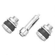 Street Pro Tyre Valve, Flush Mount No-Show, Suit Large Valve Hole (15mm), Chrome Valve Stem, Bolt-on, Set of 2 - STP-VS2918-2 STP-VS2918-2