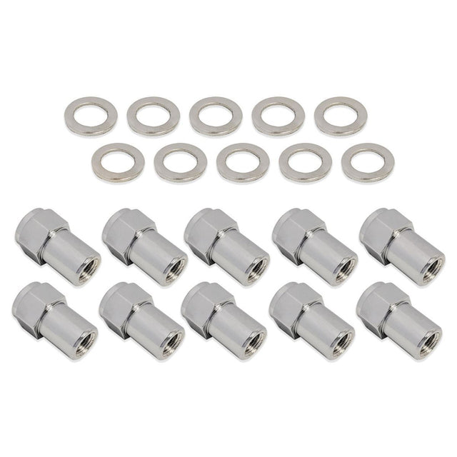 Wheel Lug Nut Kit,, Chrome, Street Pro 005, Length 1.50, M12 x 1.5, .800 Shank, Set of 10 - STP-WN5005K10-CHM STP-WN5005K10-CHM