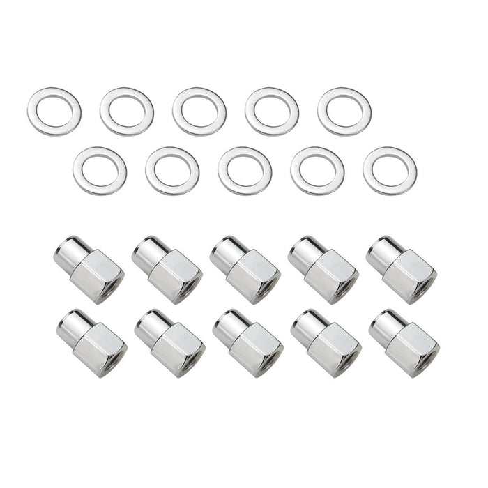 Wheel Lug Nut Kit,, Chrome Open End, Medium Mag, Length 1.38, 1/2', 0.55 Shank, Set of 10 - STP-WN5100K10-CHM-OP