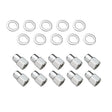 Wheel Lug Nut Kit,, Chrome Open End, Medium Mag, Length 1.38, 7/16, 0.55 Shank, Set of 10 - STP-WN5102K10-CHM-OP STP-WN5102K10-CHM-OP