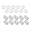Wheel Lug Nut Kit,, Chrome Dome Medium Mag, Length 1.38, M12 x 1.5, 0.55 Shank, Set of 10 - STP-WN5105K10-CHM STP-WN5105K10-CHM
