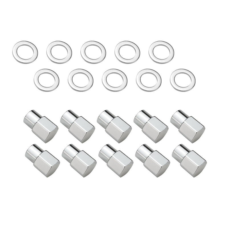 Wheel Lug Nut Kit,, Chrome Dome Medium Mag, Length 1.38, M12 x 1.5, 0.55 Shank, Set of 10 - STP-WN5105K10-CHM STP-WN5105K10-CHM