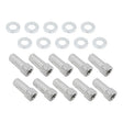 Wheel Lug Nut Kit, Chrome, Cragar, Weld, SST Open End Mag, Length, 1.91, 1/2', 1.380 inch Shank, Set of 10 - STP-WN5120K10-CHM-OP STP-WN5120K10-CHM-OP
