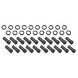Wheel Lug Nut Kit, Black, Cragar, Weld, SST Open End Mag, Length, 1.91, 7/16, 1.380 inch Shank Set of 20 - STP-WN5122-0K20-BLK STP-WN5122-0K20-BLK