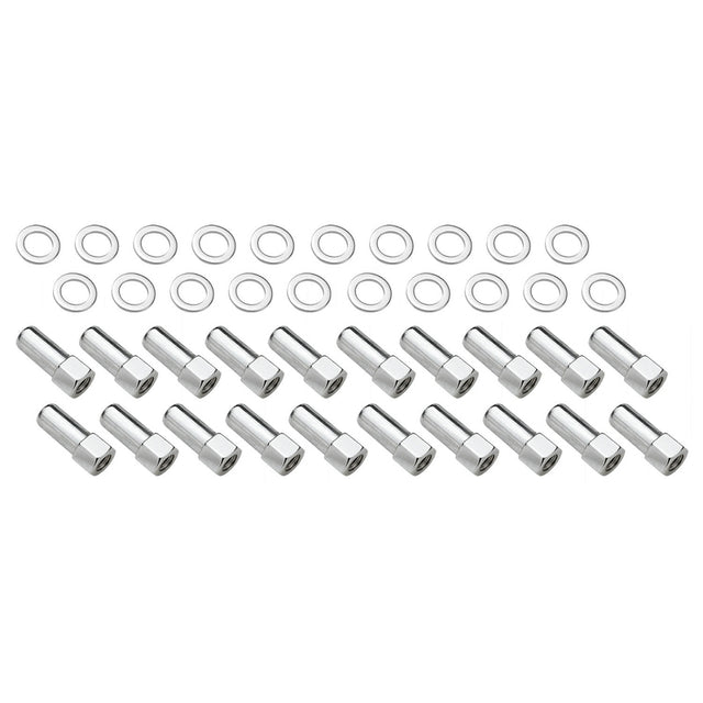 Wheel Lug Nut Kit, Chrome, Cragar, Weld, SST Open End Mag, Length, 1.91, 7/16, 1.380 inch Shank Set of 20 - STP-WN5122-0K20 STP-WN5122-0K20