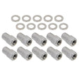 Wheel Lug Nut Kit, Chrome 002 Streetpro Open End Mag, Length 1.46, 7/16, .700 shank, Set of 10 - STP-WN5202K10-CHM-OP STP-WN5202K10-CHM-OP