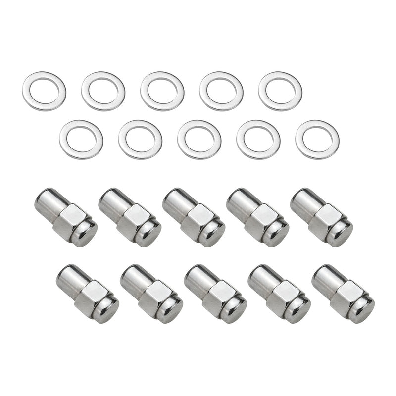 Wheel Lug Nut Kit, Chrome 002 Streetpro Mag, Length 1.56, M12 x 1.5, .700 shank, Set of 10 - STP-WN5205K10-CHM STP-WN5205K10-CHM