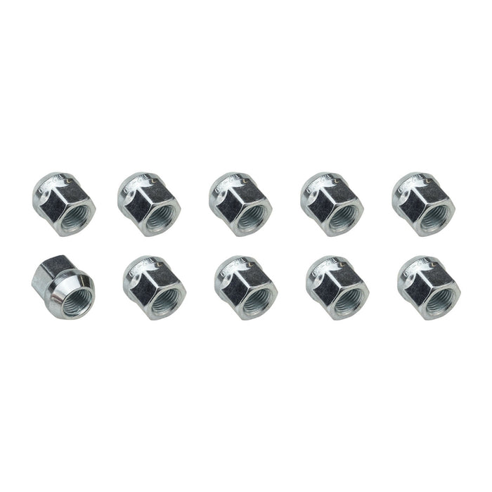 Wheel Lug Nut Kit Chrome, Acorn Open End Bulge, Length, 0.87, 1/2 inch, Set of 10 - STP-WN5350K10-CHM-OP