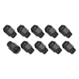 Wheel Lug Nut Kit, Black, Acorn Bulge, length 1.42, M12 x 1.50, Set of 10 - STP-WN5405K10-BLK STP-WN5405K10-BLK