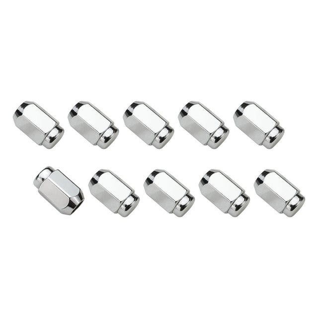 Wheel Lug Nut Kit, Chrome, Acorn Bulge, length 1.42, M12 x 1.50, Set of 10 - STP-WN5405K10-CHM STP-WN5405K10-CHM