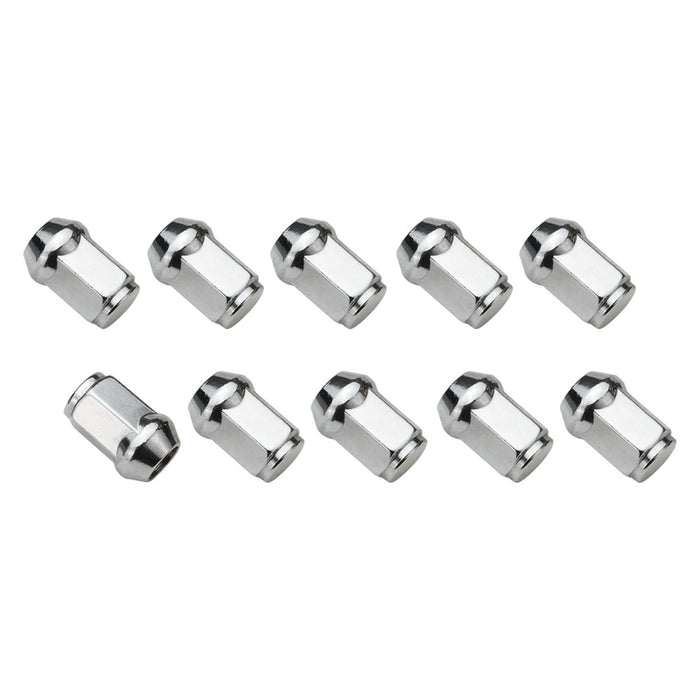 Streetpro Wheel Lug Nut Kit Chrome, Acorn Bulge, length 1.42, 1/2 inch, Set of 10 - STP-WN5450K10-CHM