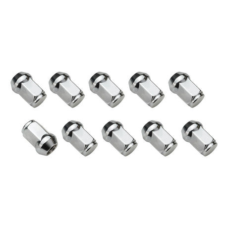 Wheel Lug Nut Kit Chrome, Acorn Bulge, length 1.42, 7/16 inch, Set of 10 - STP-WN5452K10-CHM STP-WN5452K10-CHM