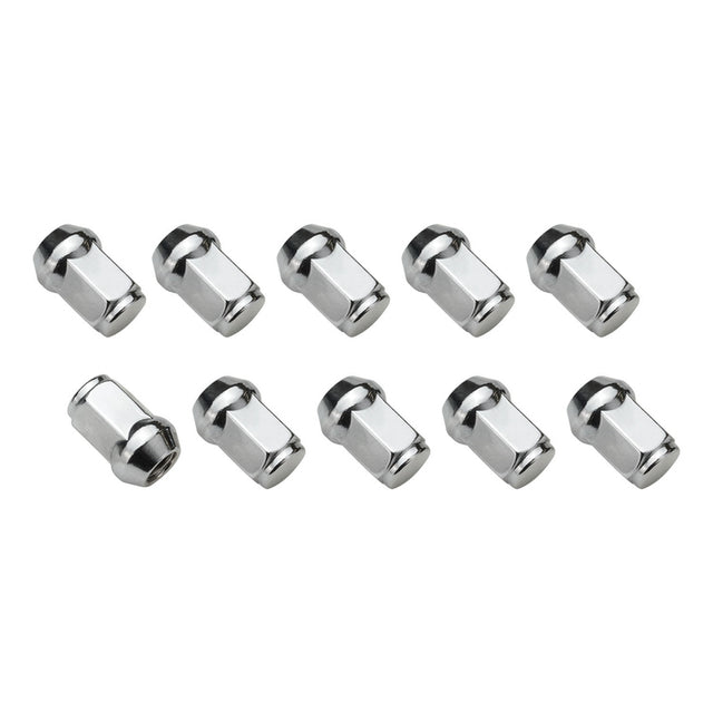 Wheel Lug Nut Kit Chrome, Acorn Bulge, length 1.42, 7/16 inch, Set of 10 - STP-WN5452K10-CHM STP-WN5452K10-CHM