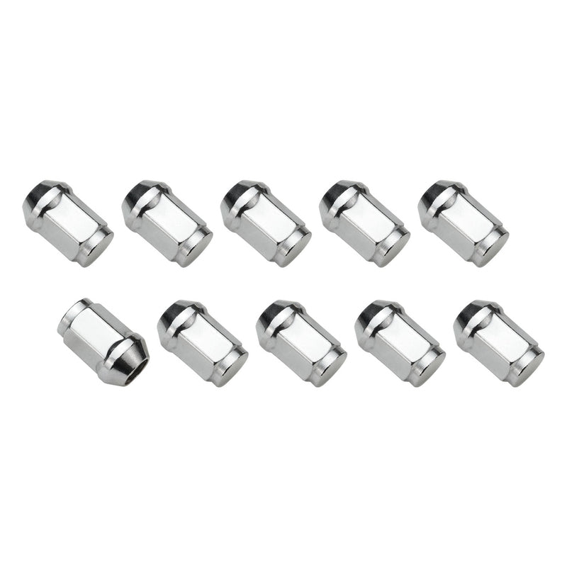 Wheel Lug Nut Kit Chrome, Acorn Bulge, length 1.42, M12 x 1.50, Set of 10 - STP-WN5455K10-CHM STP-WN5455K10-CHM