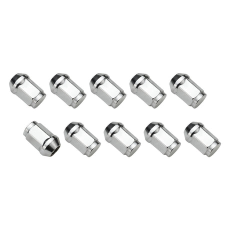 Wheel Lug Nut Kit Chrome, Acorn Bulge, length 1.42, M12 x 1.50, Set of 10 - STP-WN5455K10-CHM STP-WN5455K10-CHM