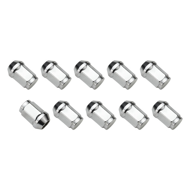 Wheel Lug Nut Kit Chrome, Acorn Bulge, length 1.42, M12 x 1.50, Set of 10 - STP-WN5455K10-CHM STP-WN5455K10-CHM