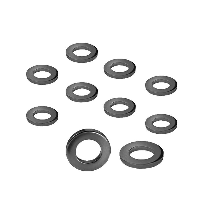 Street Pro Wheel Lug Nut Washers, Black, Mag Wheel Lug Nut Washers, Set of 10, 2.8mm T / 27mm OD - STP-WN5481-BLK-10