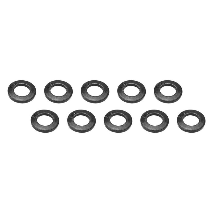 Street Pro Wheel Lug Nut Washers, Black, SST, Set of 10, 4mm T / 31.8mm OD - STP-WN5486-BLK-10