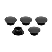 Street Pro Wheel Lug Nut Block Off Caps, 1/2''-20, Billet Aluminium, Black, Set of 5 - STP-WN6-BO1-BLK STP-WN6-BO1-BLK