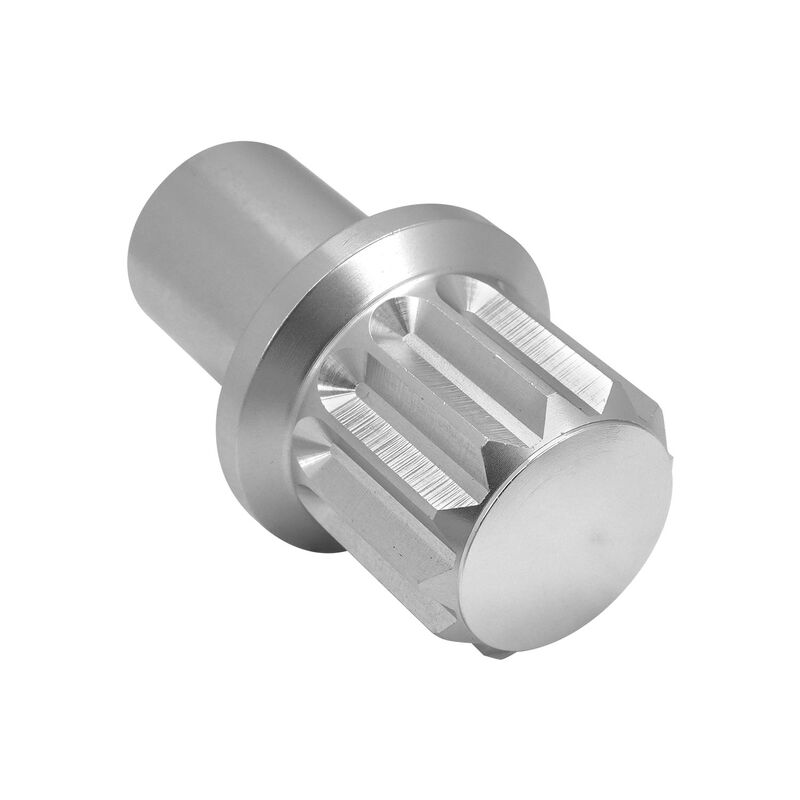 Street Pro Wheel Lug Nut Block Off Caps, 1/2''-20, Billet Aluminium, Silver, Set of 5 - STP-WN6-BO1-SIL