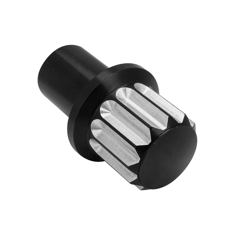 Street Pro Wheel Lug Nut Block Off Caps, 7/16"-20, Billet Aluminium, Black, Set of 5 - STP-WN6-BO2-BLK