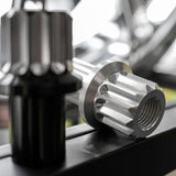 Street Pro Wheel Lug Nut & Washer Kit, 7/16''-20 Open, Cold Forged Billet Aluminium, 0.850" Shank, Silver, Set of 10 - STP-WN6200K10-SIL-O