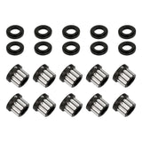 Street Pro Wheel Nut & Washer Kit, 5/8''-18, Cold Forged Billet Aluminium, Black Milled, 12-Point, Set of 10 - STP-WN6500K10-BLK STP-WN6500K10-BLK