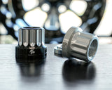 Street Pro Wheel Nut & Washer Kit, 5/8''-18, Cold Forged Billet Aluminium, Black Milled, 12-Point, Set of 10 - STP-WN6500K10-BLK