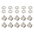 Street Pro Wheel Nut & Washer Kit, 5/8''-18, Cold Forged Billet Aluminium, Silver, 12-Point, Set of 10 - STP-WN6500K10-SIL STP-WN6500K10-SIL