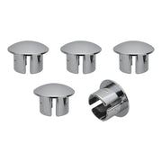 Street Pro Wheel Plugs, Chrome Push In, 11/16 in. Hole, Streetpro, Weld, Cragar, Set of 5 - STP-WPLUG-C STP-WPLUG-C